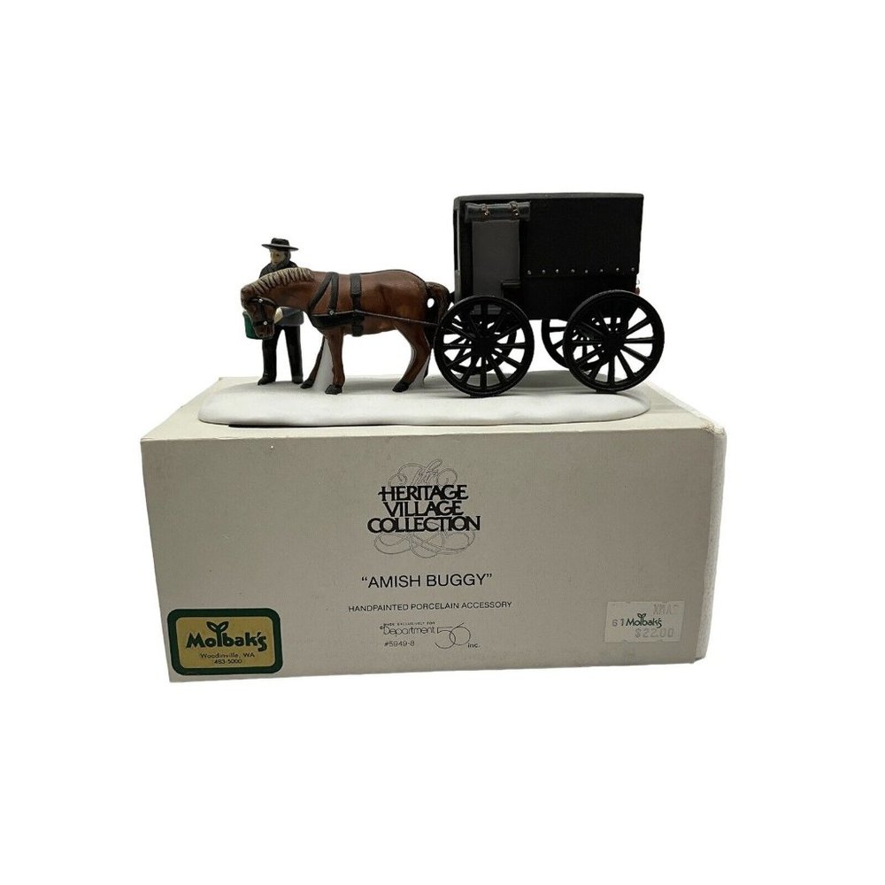 Dept 56 Heritage Vintage Amish Buggy #59498 Heritage Village Retired 1992 w/box